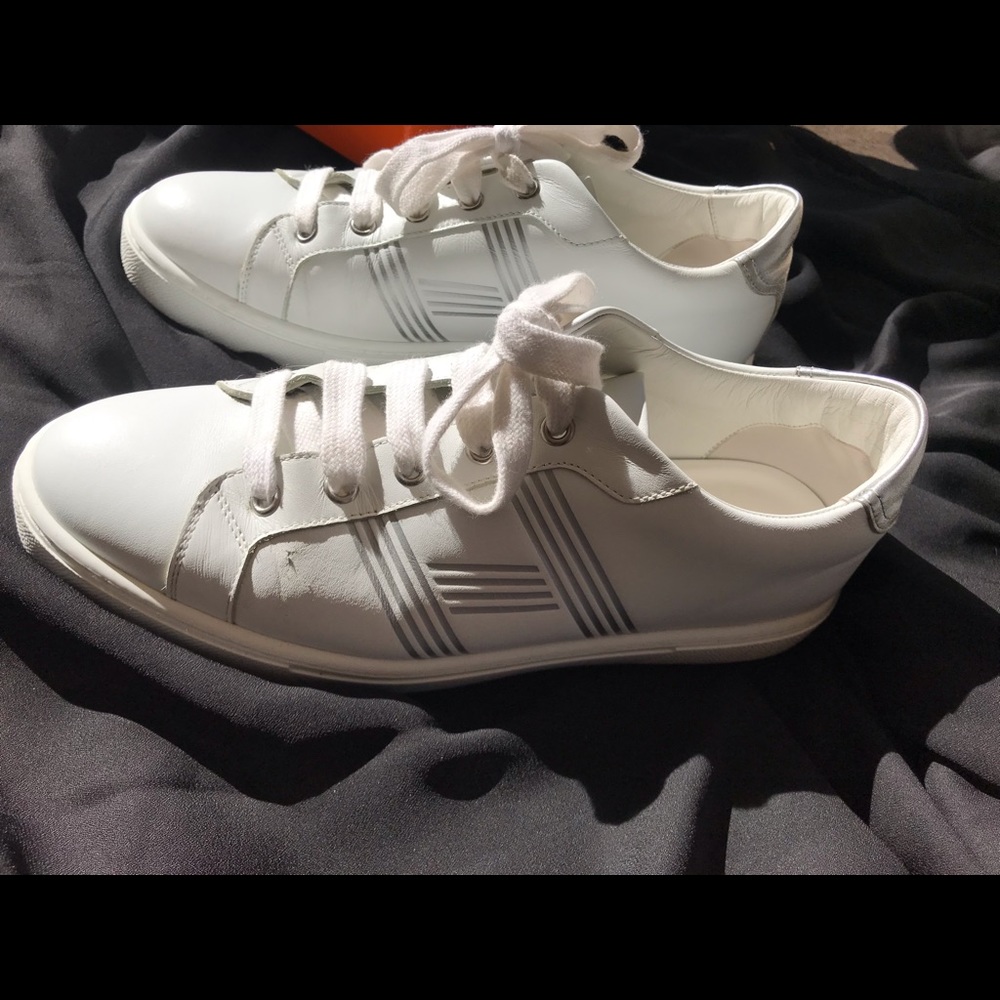 Hermes Avantage sneakers white/silver (argent) 39.5 EU - Picture 4 of 14